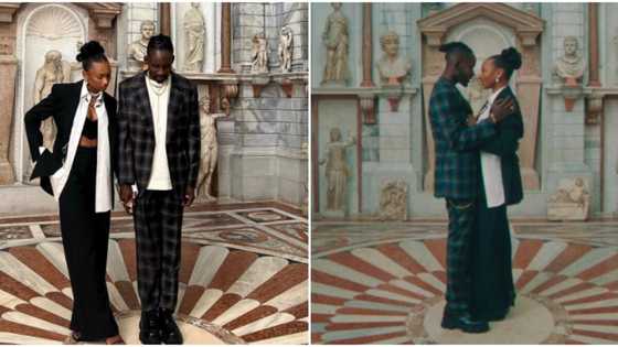 "If no be you, I no go do": Loved-up photos of Mr Eazi and Temi Otedola spark sweet reactions, admirers gush