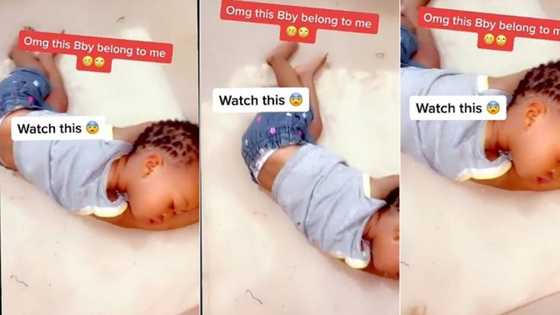"Na zeeworld pikin be this": Little girl twists her body while sleeping in viral video