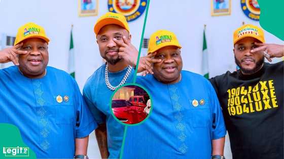“We’re twinning” Gov Adeleke’s sons B-Red and Sina Rambo flaunt matching Lamborghini, G-Wagon, spark reactions