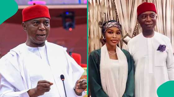 Regina Daniels' husband Ned Nwoko reacts to video of him and young lady rumoured to be his new wife