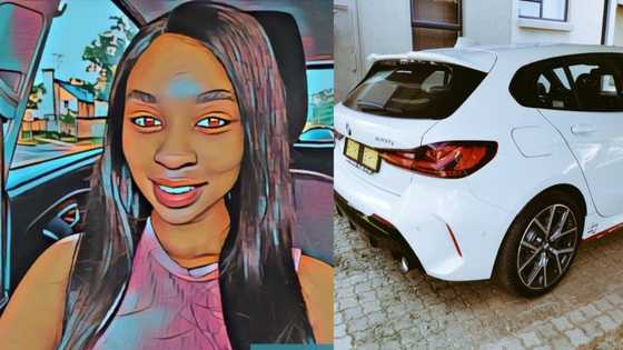 Lady leaves social media super jealous after spoiling herself with a sporty BMW as birthday gift