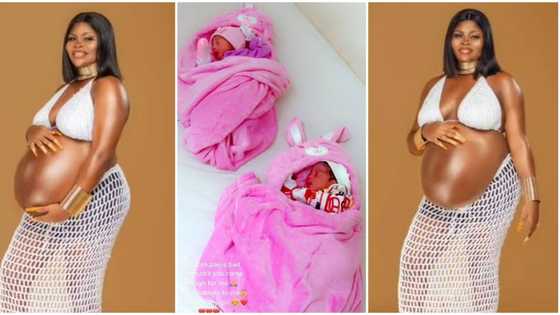 "After my bad dreams": Video of Nigerian mum's eye-popping baby bump goes viral as she gives birth to twins
