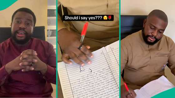 Federal University Oye-Ekiti displays love letter he found while marking student's exam script