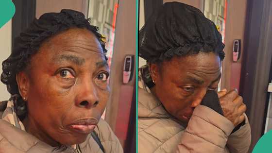 Nigerian woman melts hearts as she is spotted begging in the UK, video trends