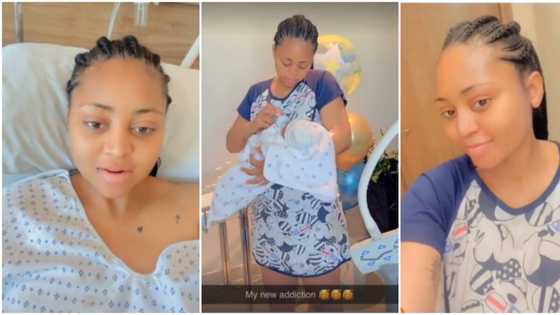 “Start working on yourself now”: Regina Daniels' mother advises moments after birth of 2nd child, fans react