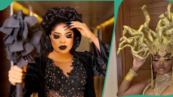 Bobrisky shades Papaya's outfit, flaunts N1m cheque: “She carried Nigeria’s problems on her head”