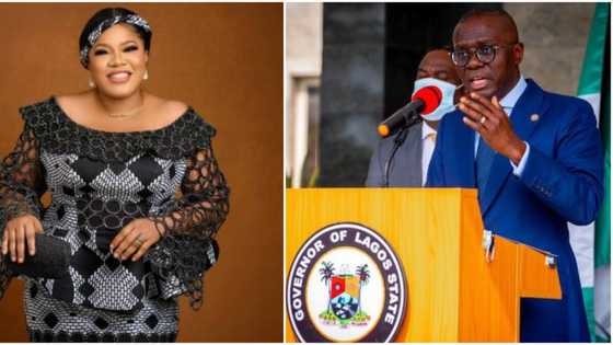 "Edo babe from Ibadan": Fans react to Toyin Abraham's post about Lagos state as she campaigns for Sanwo-Olu