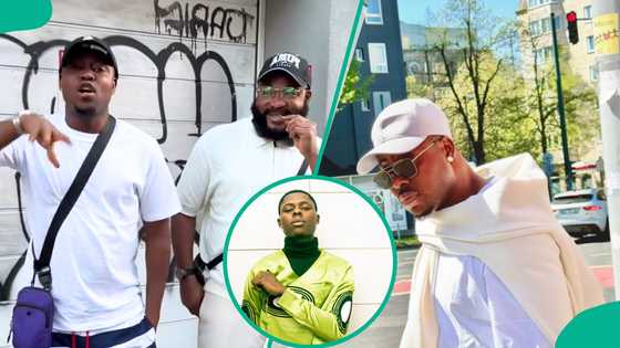 Lege Miamii tells fans to forget the past as he chills with Sam Larry abroad: “Mohbad don turn past”