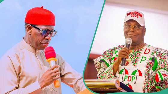 “Atiku is on his way out of the PDP”: Okowa Mentions Major Regret about 2023 elections