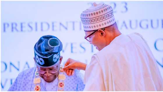 “Buhari has made history”: 5 key points from Tinubu's speech as president confers him with GCFR honour
