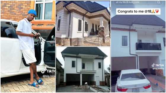 “I only have iPhone charger”: 18-year-old Nigerian builds mansion, uses shingles roof, interlocks compound