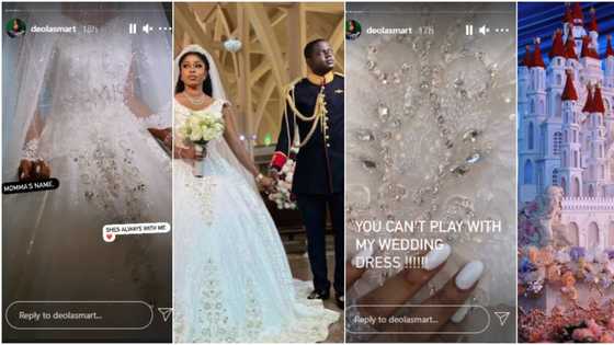 Diamond encrusted wedding gown, 48-feet royal castle cake, Lexus car, Hublot wristwatches souvenirs, other highlights from Malivelihood, Deola Smart's beautiful wedding