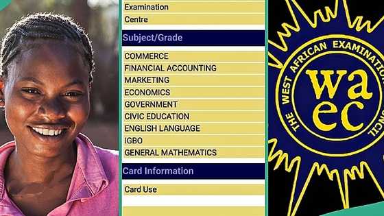 WAEC result: Female student scores poorly in English language, photo shows full grades