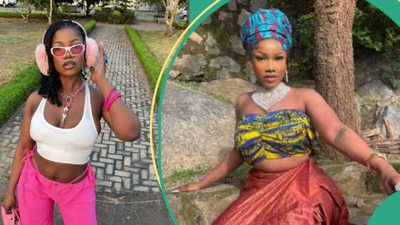 “So hot”: BBNaija Tacha goes unclad in swimsuit photos, proudly flaunts rolls and curves, fans react