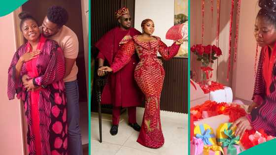 Veekee James' husband Femi surprises her with luxury gifts for her 30th, her reaction warms hearts
