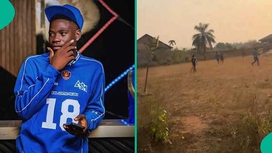 Man who bought land for N2 million cries out after finding out that boys turned it to football field