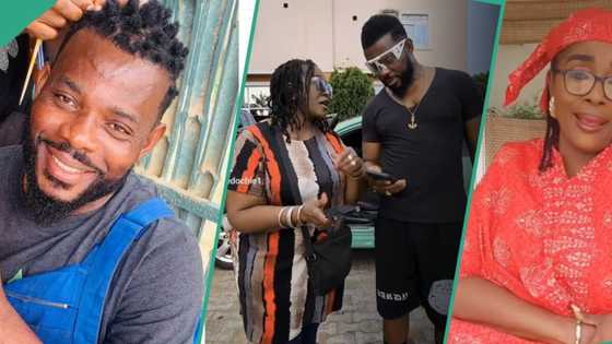 Video as Rita Edochie stuns junior colleague Emeka Enyiocha with new car: "Take it, I love u"