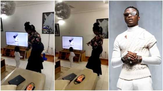 Cute moment grandma and granddaughter dance in front of TV to Wizkid's Ginger song