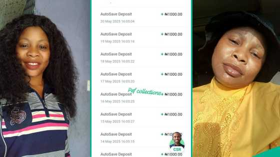 Mother using Opay Safebox to save N1k daily for her children shows total amount, interest she earned