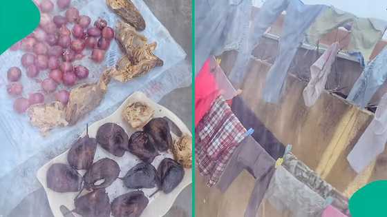 Neighbours intentionally allow lady's foodstuffs get soaked in rain