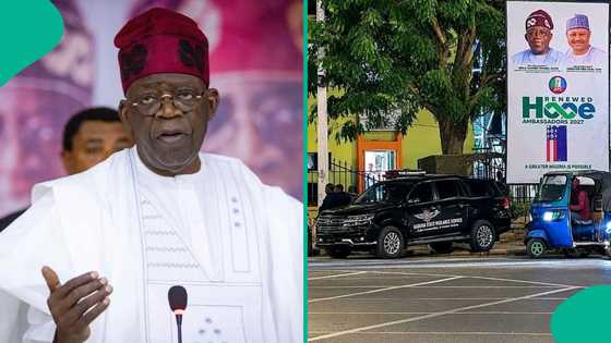 Wata sabuwa: Jami'an tsaro sun mamaye wuraren da aka liƙa fastoci da allunan tallata Tinubu
