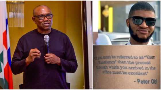 "Him parents no motivate am": Man tattoos portion of Peter Obi's speech after losing presidential election