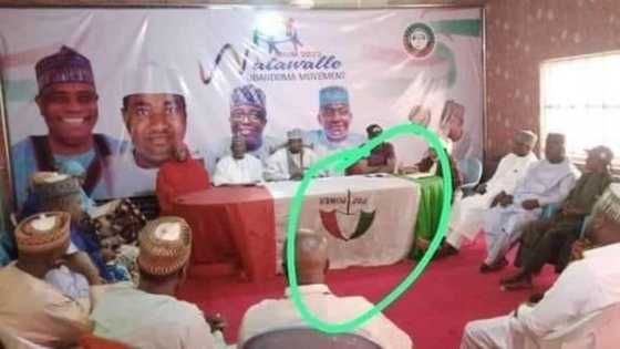 APC chieftain mocks PDP as opposition party's logo turns upside down at political gathering