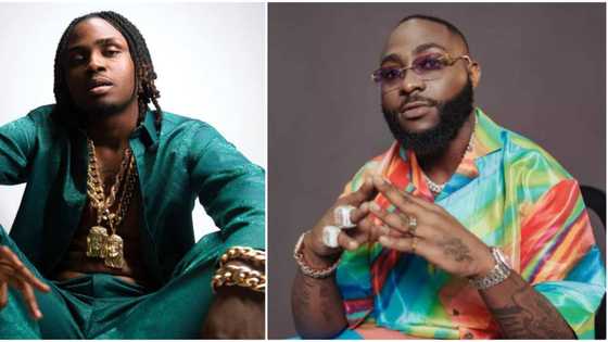 "Otilor": Davido reacts as new signee Logos Olori pens heartfelt appreciation post