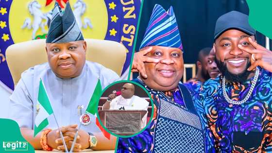 "Davido dey learn from him": Video of Governor Ademola Adeleke leading praise and worship trends online
