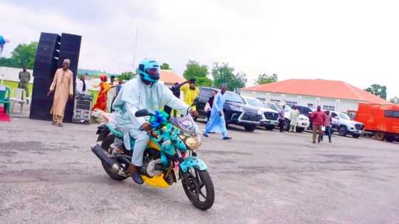 Photo emerges as popular Nigerian governor rides motorcycle