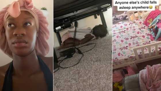 "My daughter sleeps off in strange places": Mother shares video of her little child, people react
