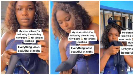 It's actually beautiful: Reactions as lady makes high boots with stockings and stilettos