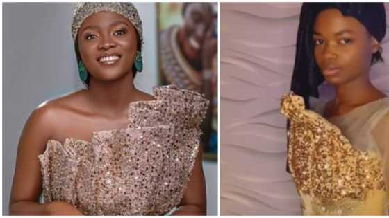 What I ordered: Tiktoker shares hilarious video of sequin dress tailor made for her