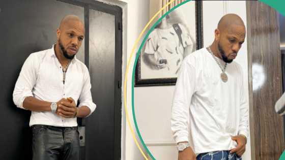 Charles Okocha called out 3 times for wearing fake designer items, fans cry out: E be like na bulk buy”