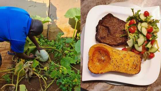 Man impresses with food cooked with vegetables from his garden (photos)