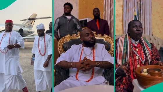 "Even spirits love Davido": OBO meets traditional ruler in Owerri as Cubana Chiefpriest opens hotel