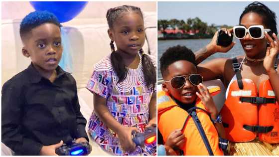 Tiwa Savage at 41: Davido's daughter Imade and Jamil render lovely birthday song for singer