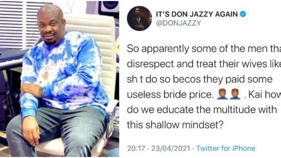 Don Jazzy slams men who disrespect their wives because they paid her bride price, calls them shallow minded