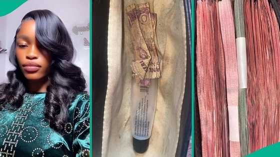 Female clubgoer who had only N100 and lipgloss returns home with bundles of cash in video