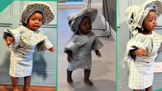 "We were expecting her at Ojude Oba": Baby girl goes viral after slaying in Yoruba native attire