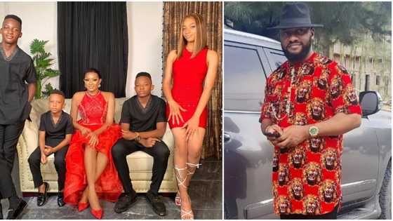 Yul Edochie absent as 1st wife May shares family Christmas photos with their 4 beautiful kids, he reacts