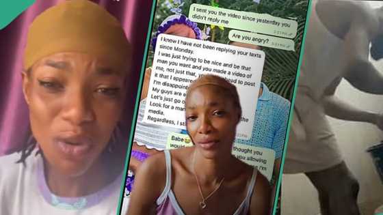 Lady who posted video of boyfriend washing her underwear cries out as he ends relationship