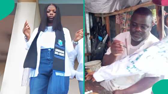 UNIPORT graduate appreciates kind meat seller who sold cheaply to her, makes him sign on her shirt