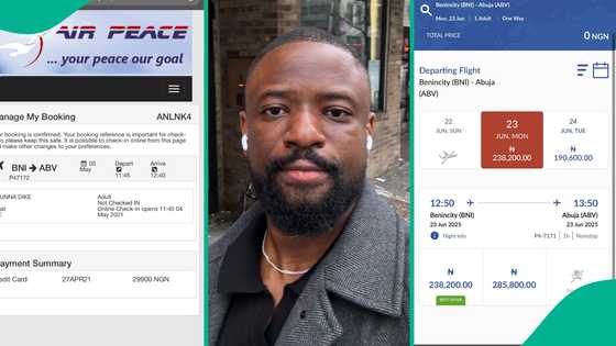 Food blogger shows difference in flight ticket prices from Benin to Abuja in 2021 and now