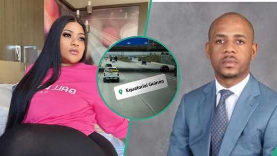 Baltasar Engonga: Nkechi Blessing arrives Equatorial Guinea in search of finance boss, her BF reacts