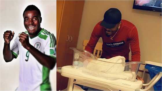 Emmanuel Emenike celebrates as he welcomes second child to his family