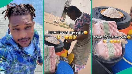 Nigerian man desires to marry pretty food seller who served him by roadside, video trends online