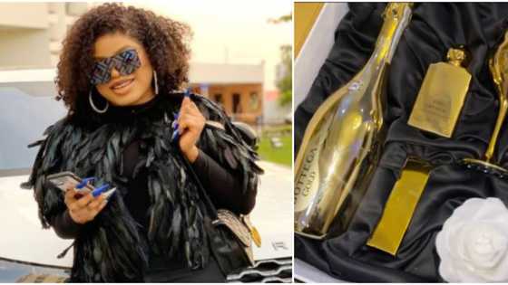 Bobrisky shows off expensive invitation box for 30th birthday, contains wine, luxury perfume, others