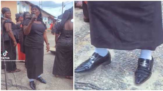 Video of woman boldly rocking male shoes at funeral causes stir online