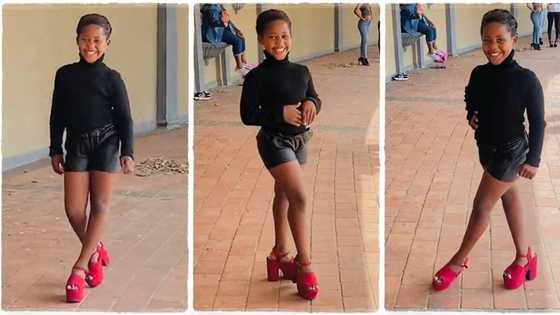"She is just perfect": Little girl in red high heels cat-walks accurately like a super model, video goes viral